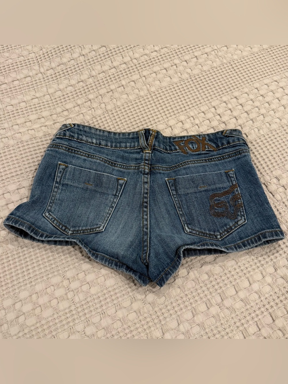 Fox Low Rise Denim Shorts - Picture 2 of 4